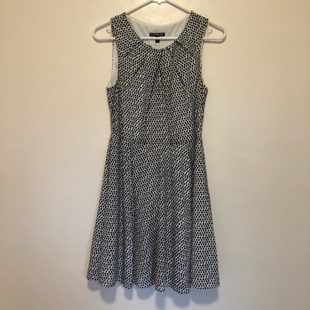 Express A-Line Side-Zip High Neck Party Dress